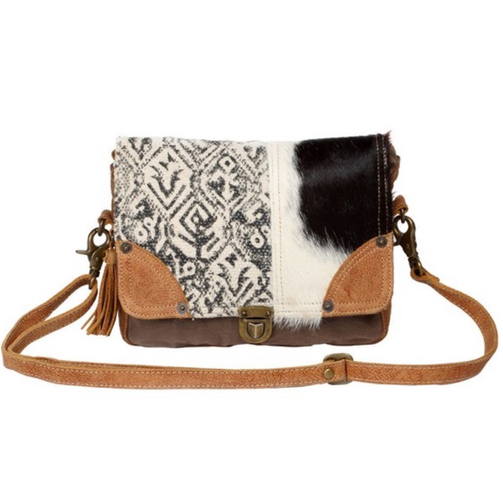 Myra flap messenger bag hairon (S-1214) - Picture 5 of 8